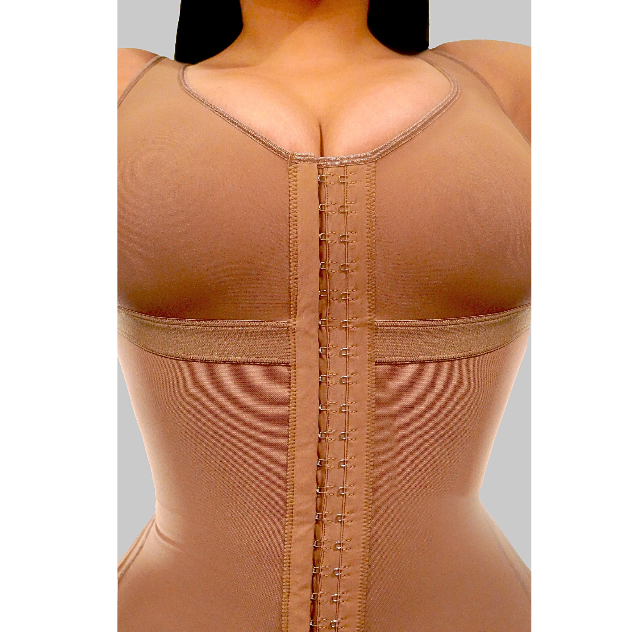 Women's Shapewear Collection banner. Front and back images of a woman wearing a red waist trainer in one and a black mid-thigh girdle in the other.
