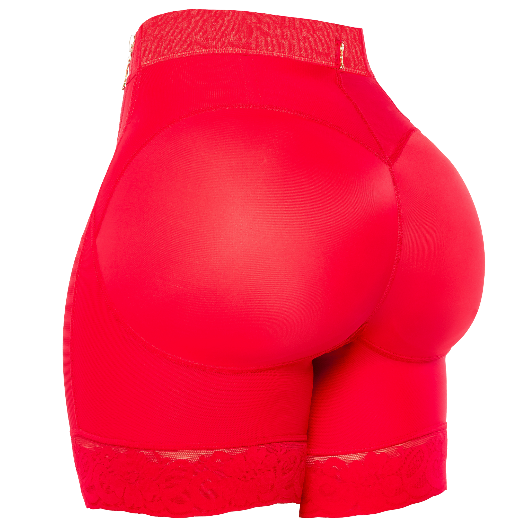 High-Waisted Faja Shorts with 4.5” Silicone Rods Along the Waistband (Ref. Segura)