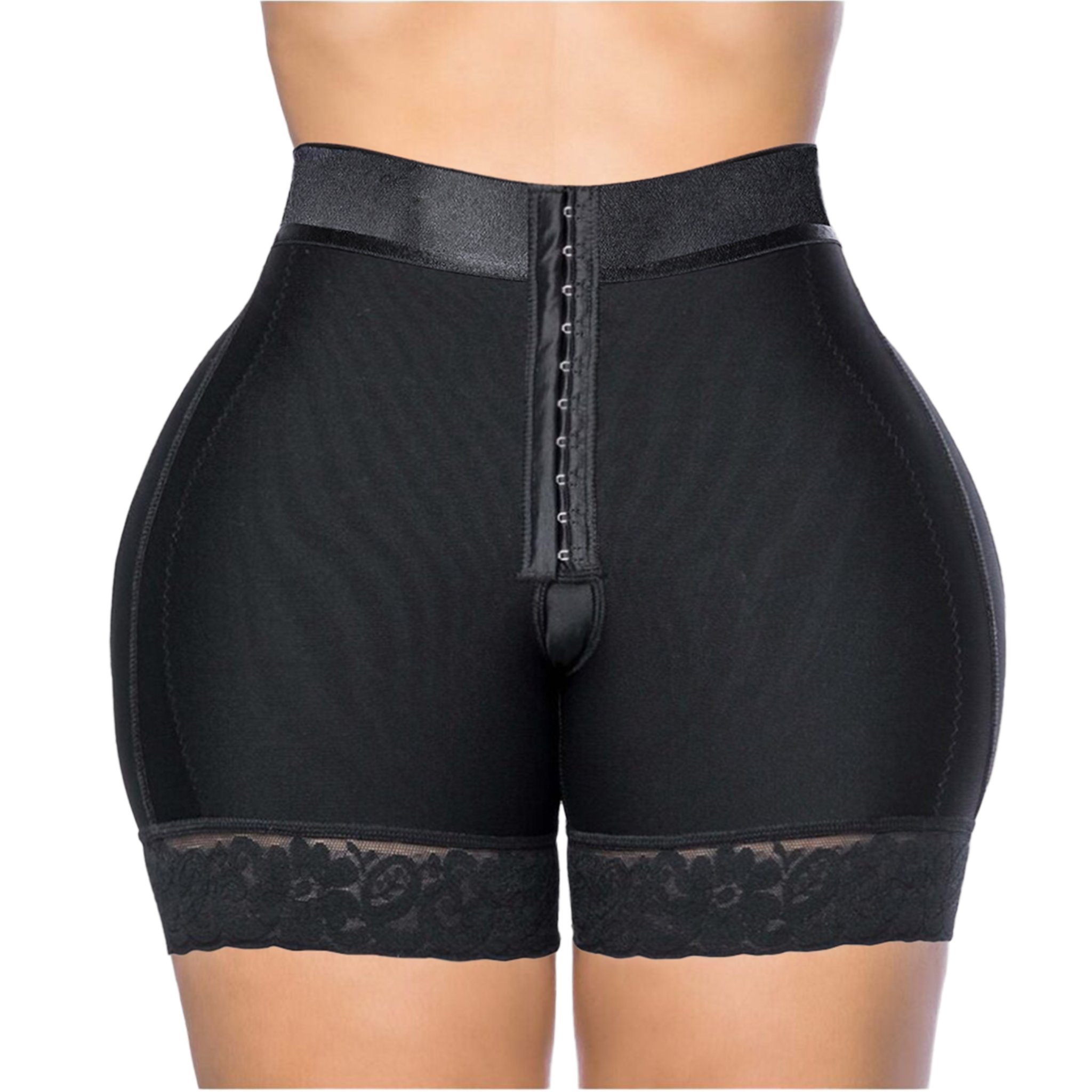 High Waisted Butt-Lifting Compression Shorts with Hook-and-Eye Closure (Ref. Magdalena)