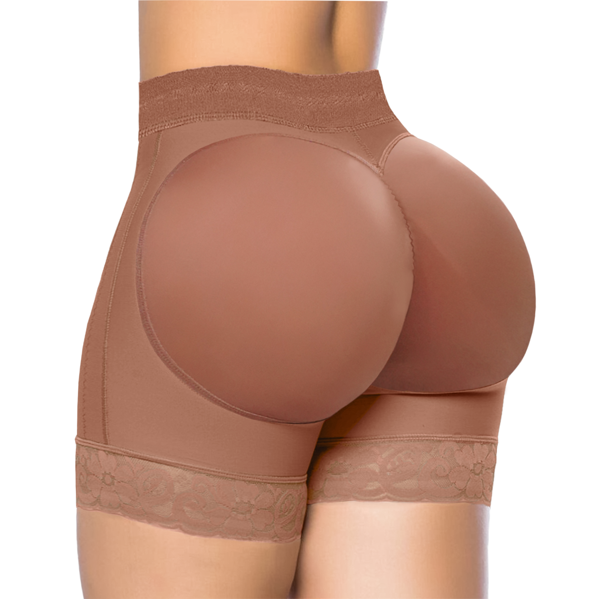 High Waisted Butt-Lifting Compression Shorts with Hook-and-Eye Closure (Ref. Magdalena)