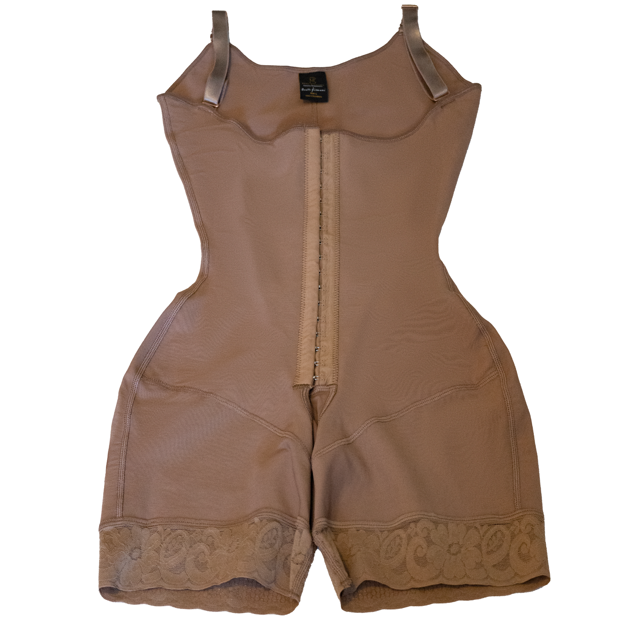 Stage 2, Mid-Thigh Post-Surgical Faja with 3 Hook & Eye Columns (Ref. Cali)