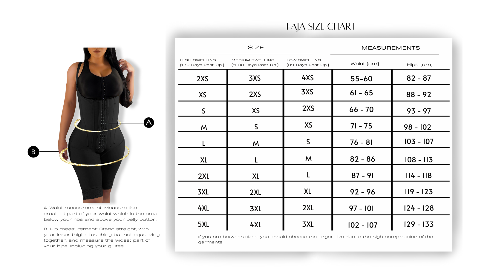 Stage 3, Mid-Thigh Faja with Latex Core, 4 Hook-and-Eye Columns & Removable Straps (Ref. Dama)